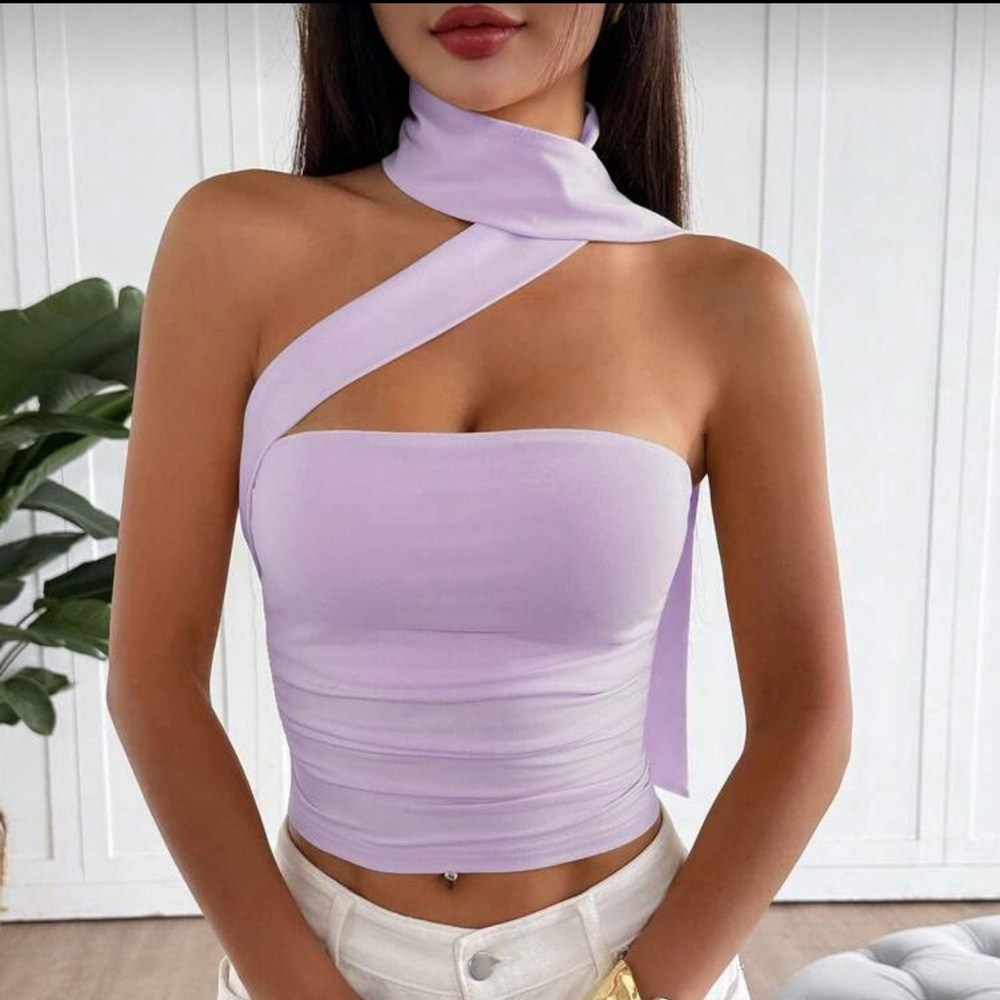 Women's Spring/Summer Knit Fabric Bandeau Crop Top, Adjustable Strapless Blouse